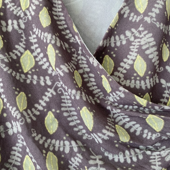 Dreamy Botanical Print Double Layer Surplice Top - Picture 2 of 8